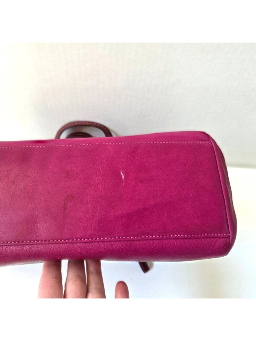 Coach Purse Soho Dowel Top Dual Tone Fuschia Satchel Bag Limited Edition 9749 - Picture 11 of 16